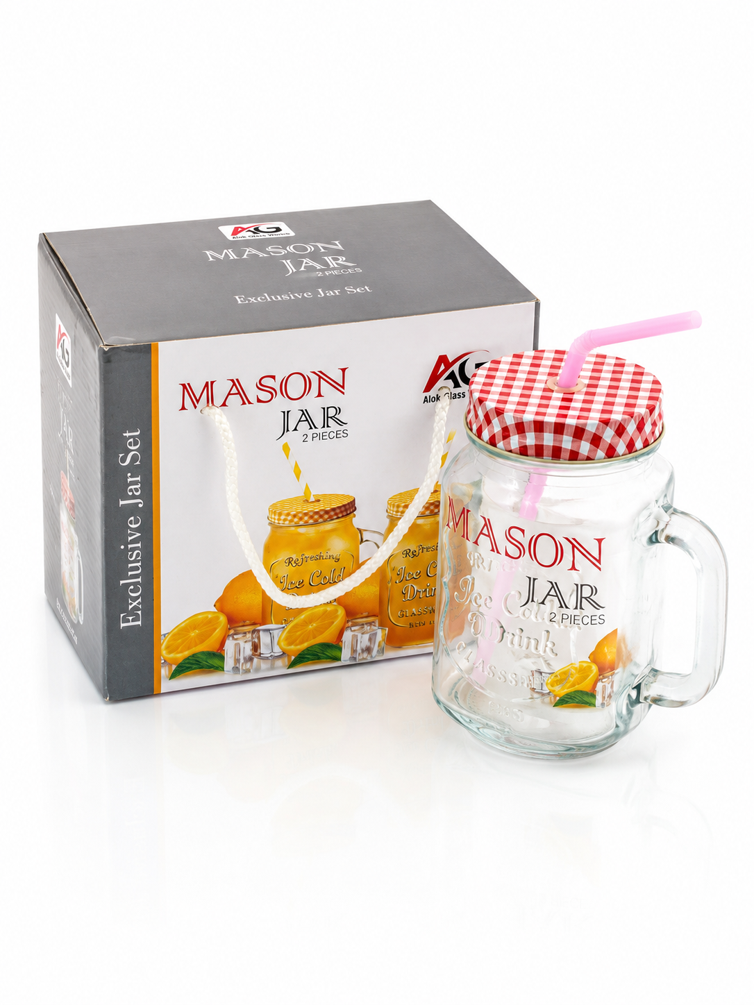 500ml Mason Jar (2pc)